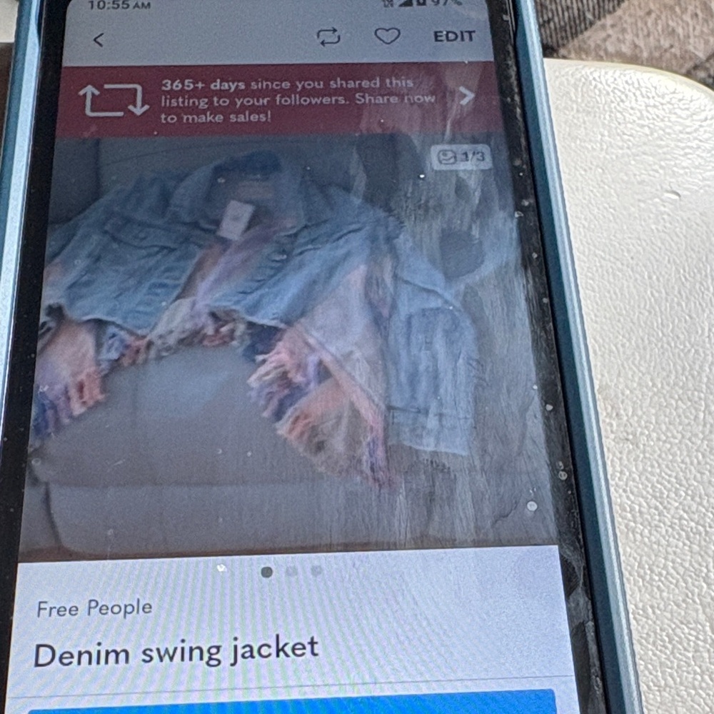 Free People Light Blue Denim Jacket